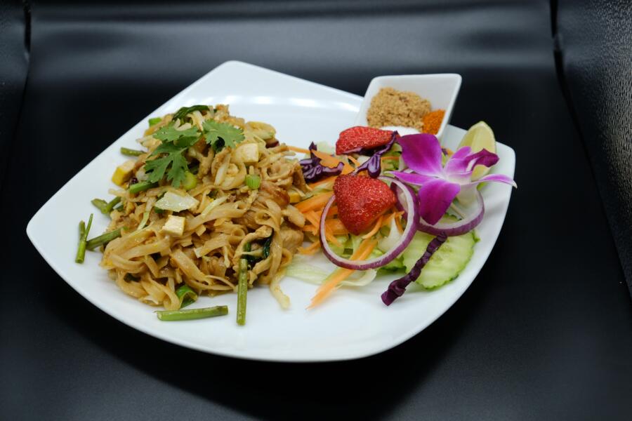 Thai stekte nudler